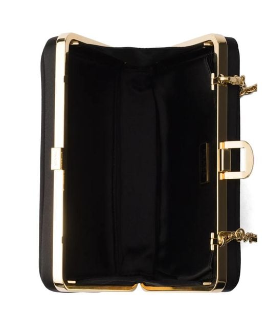 Prada Black Satin Mini-Clutch With Shoulder Strap