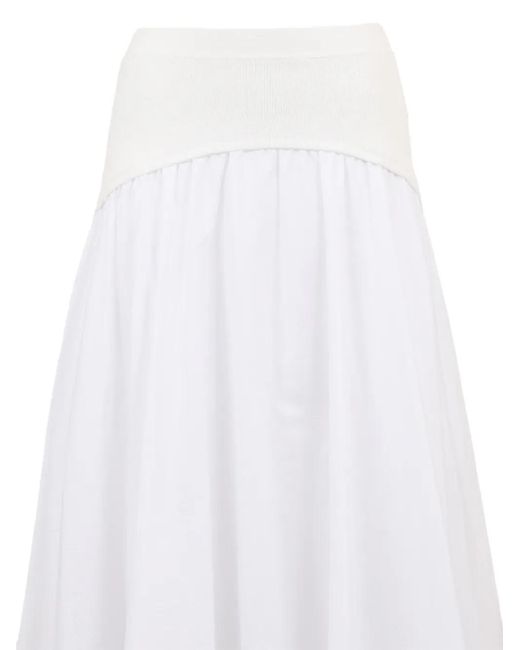 Jonathan Simkhai White Ovie Midi Skirt