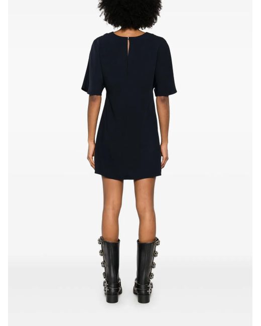 P.A.R.O.S.H. Blue Cady Mini Dress