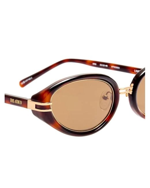 The Attico Metallic X Linda Farrow Ambra Oval-Frame Sunglasses