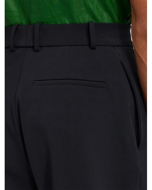 Ferragamo Blue Straight-Leg Tailored Trousers for men