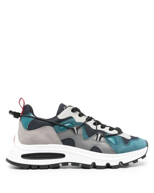 DSquared² Blue Run Ds2 Panelled Sneakers for men