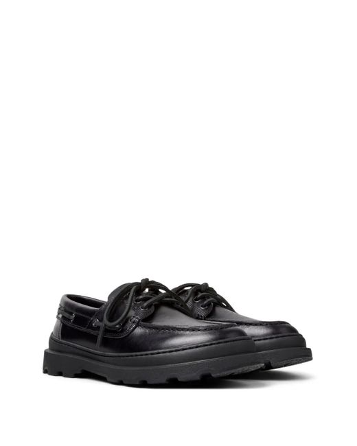 Camper Black Brutus Leather Lace-Up Loafers