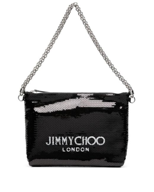 Borsa a spalla Callie con paillettes di Jimmy Choo in Black