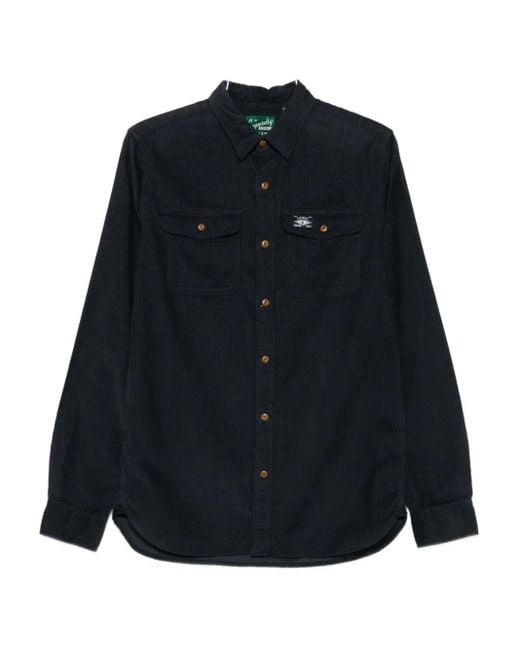 Superdry Black Corduroy Shirt for men