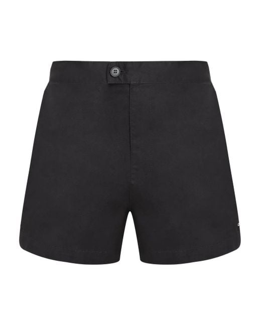 Osklen Black Britt Paper Shorts for men