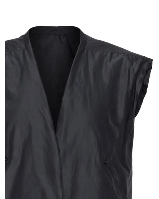 Rick Owens Black V-Neck Jacket