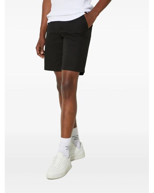 Lacoste Black Logo-Patch Shorts for men