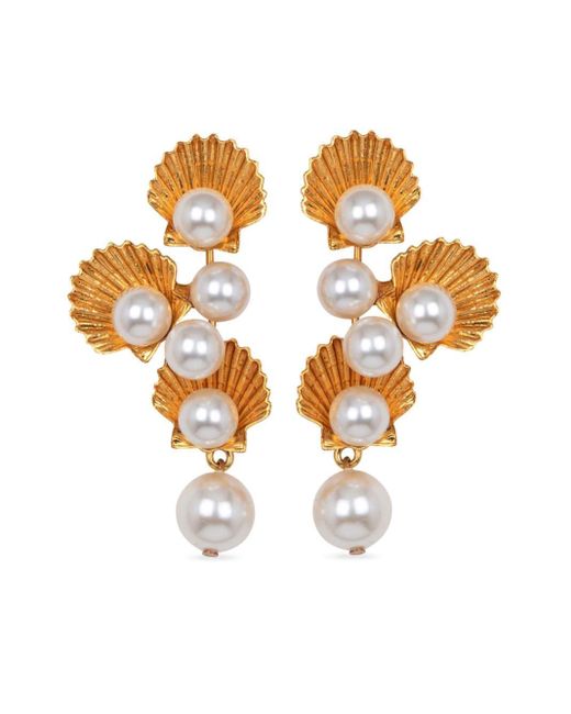 Jennifer Behr White Nerida Pearl-detail Earrings