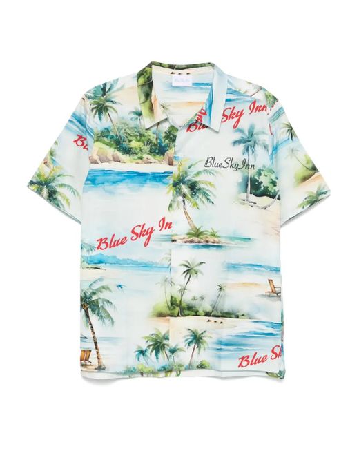 メンズ BLUE SKY INN Island シャツ Blue