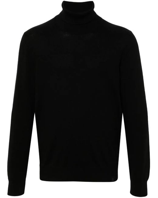 Maglione A Collo Alto di Fay in Black da Uomo