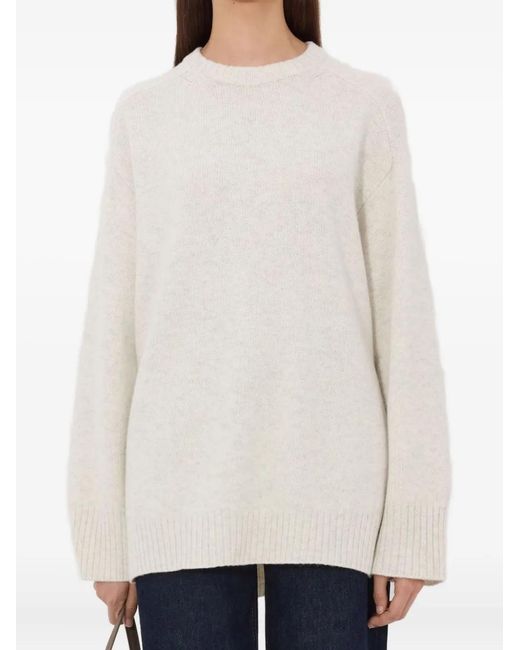 Loulou de Saison White Safil Lds Long-Sleeve Sweater
