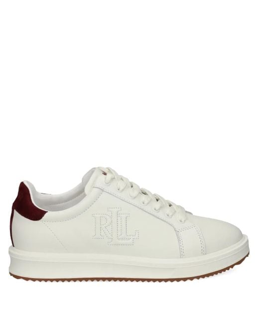Ralph Lauren ロゴ スエードスニーカー White