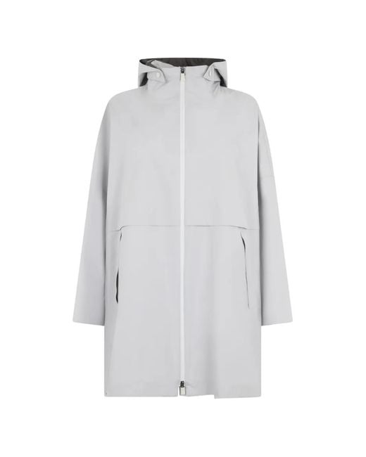 Herno Gray Veste Zippée À Capuche