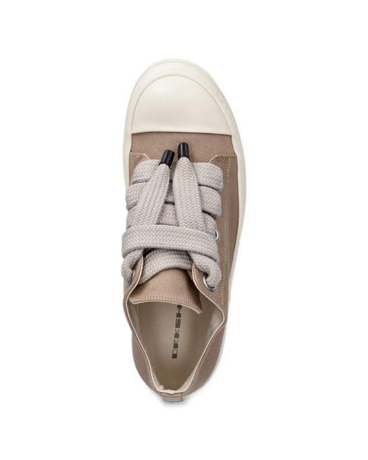 Rick Owens White Lace-Up Sneakers for men