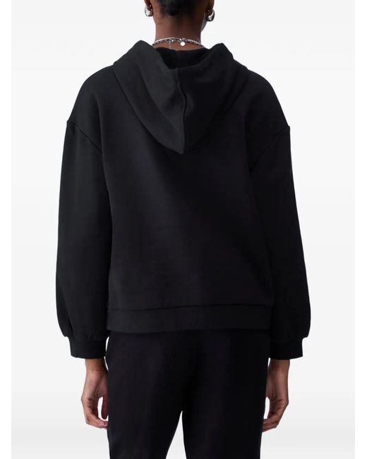 Liu Jo Black Graphic-Print Drawstring Hoodie