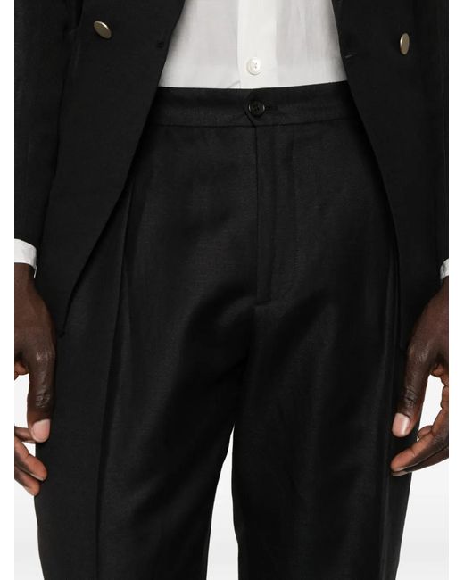 Briglia 1949 Black Bolgheri Portobellos Double-Breasted Suit for men