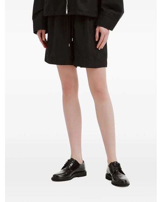 Studio Nicholson Black Drawstring-Waist Shorts