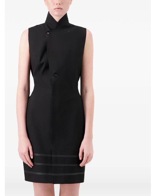 Coperni Black Button Fastening Tailored Dress