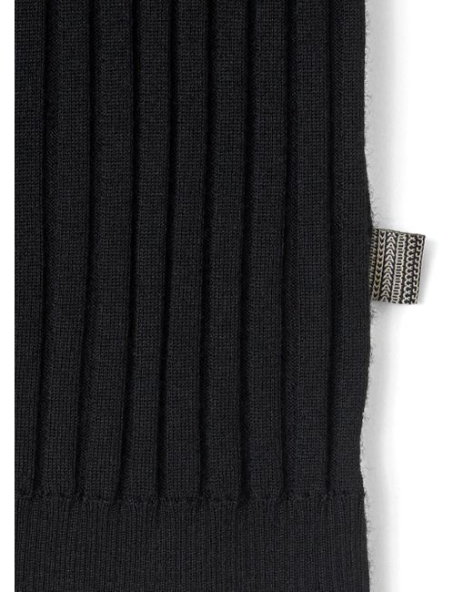 Marc Jacobs Black Ribbed-knit Merino Wool Top