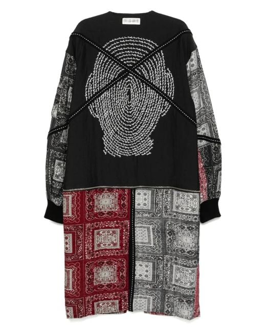 Mostly Heard Rarely Seen Red Patch Paisley Overcoat for men