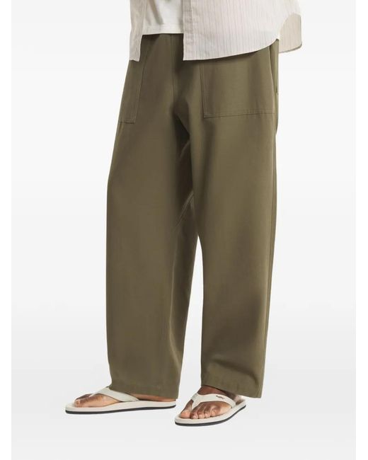 Maison Kitsuné Green Drawstring-Waistband Trousers for men