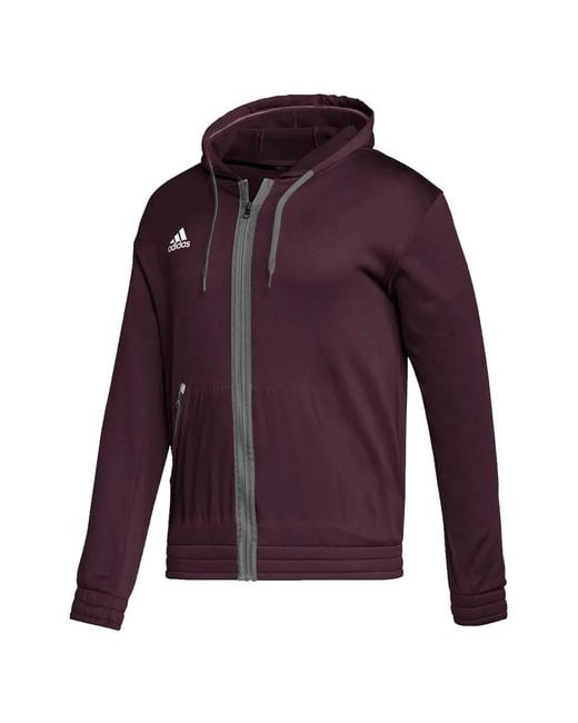 Adidas Purple Team Issue Zip-Up Hoodie for men