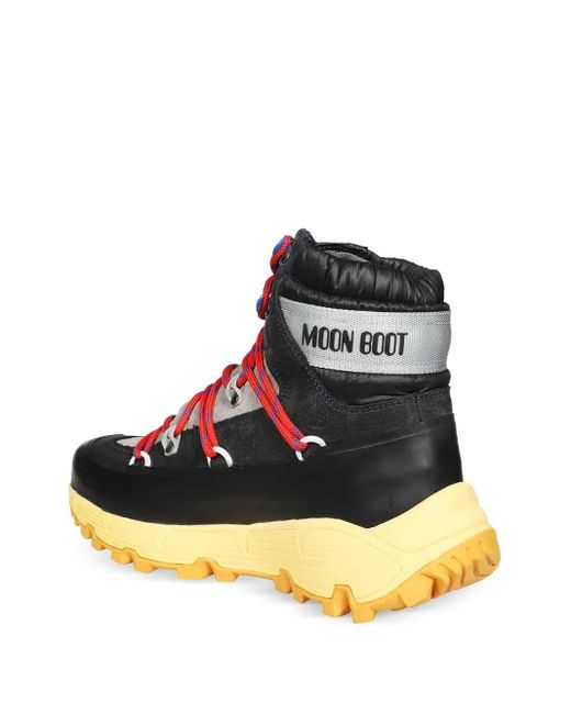Moon Boot Black Tech Biker Ankle Boots for men