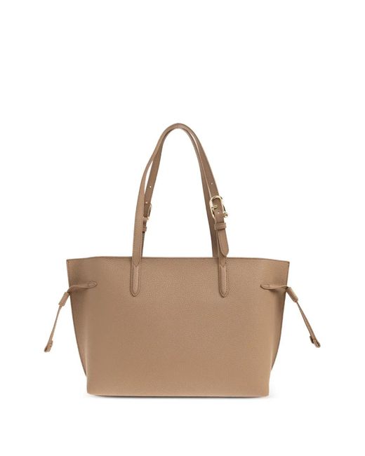 Furla Natural Medium Ava Leather Tote Bag
