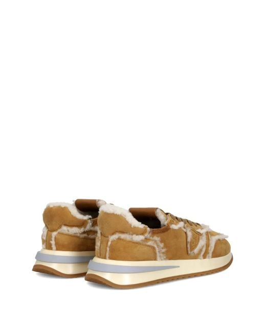 Philippe Model シアリングトリム スニーカー Natural