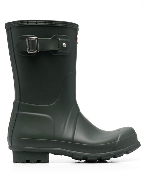 HUNTER Logo Slip-on Rain Boots in Green for Men | Lyst Australia