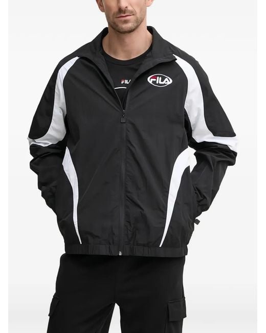 Fila Black Zip Stripe Jacket for men
