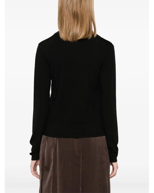 Top de punto Roberto Collina de color Black