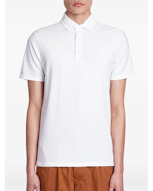 Aspesi White Short-Sleeve Polo Shirt for men