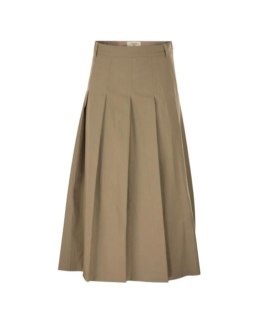 Weekend by Maxmara Natural Pleated A-Line Skirt