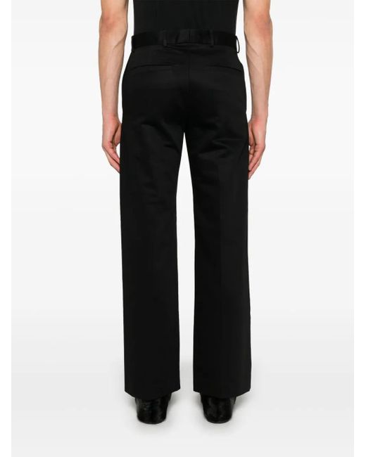 AARON ESH Black Wool Trousers for men