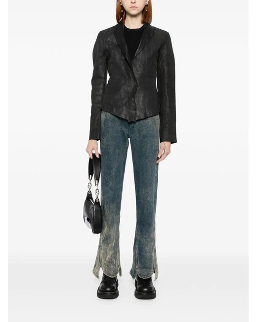 Ma+ Black Leather Jacket