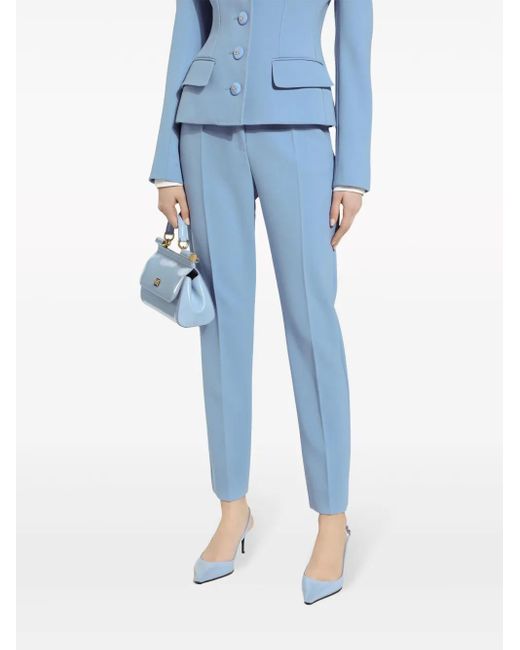 Dolce & Gabbana Blue Dna High-Waisted Tailored Trousers for men