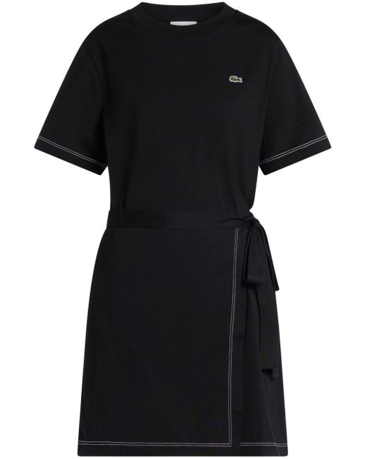 Lacoste Black Oversized Jersey Dress