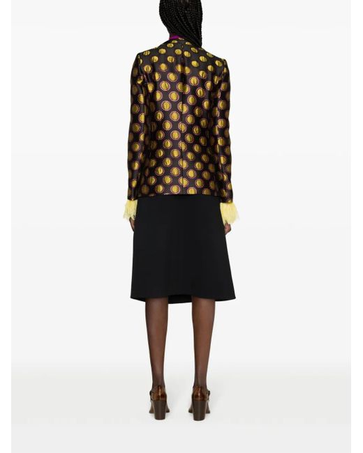 LaDoubleJ Black 24/7 Patterned-Jacquard Jacket