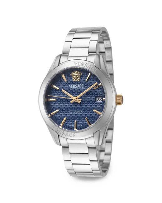 Versace Blue Greca 35Mm Automatic Watch