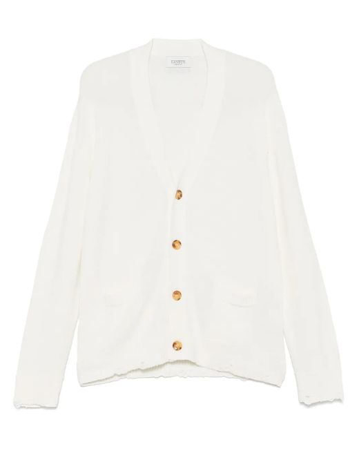 メンズ Laneus コットン カーディガン White