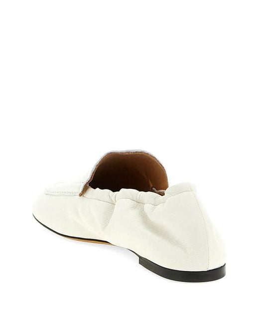 Odissi White Mocassins À Design Élastiqué