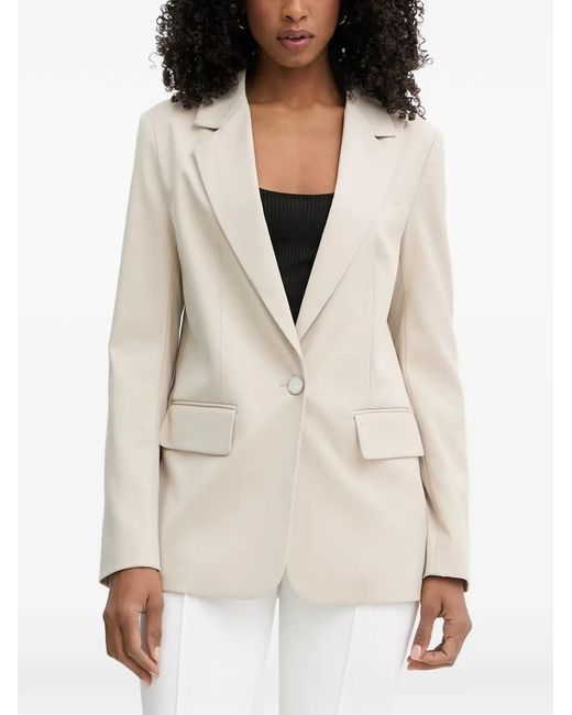 Guess Natural Notched-Lapels Blazer