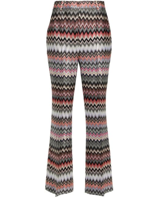 Pantalon de tailleur à motif zigzag Missoni en coloris Gray
