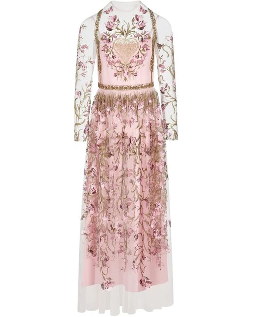 Giambattista Valli エンブロイダリー ドレス Pink
