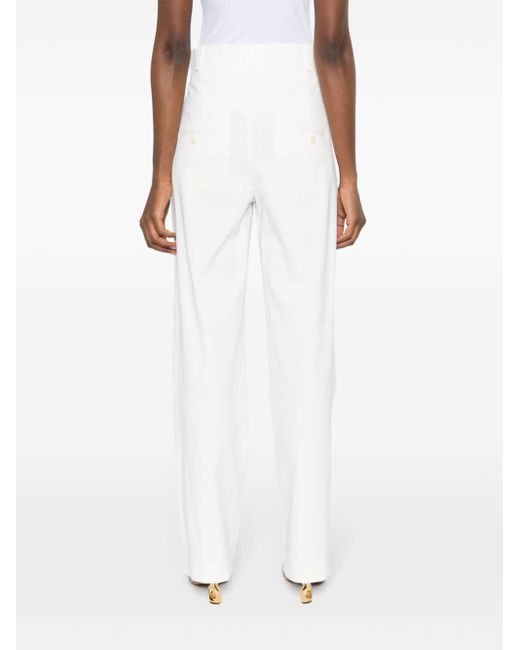 Pantalon droit à taille haute Isabel Marant en coloris White