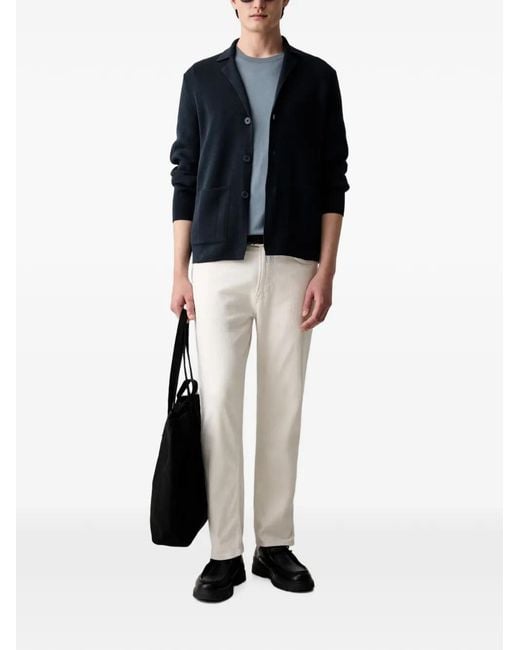 Marc O' Polo Black Patch-Pocket Button-Up Cardigan for men