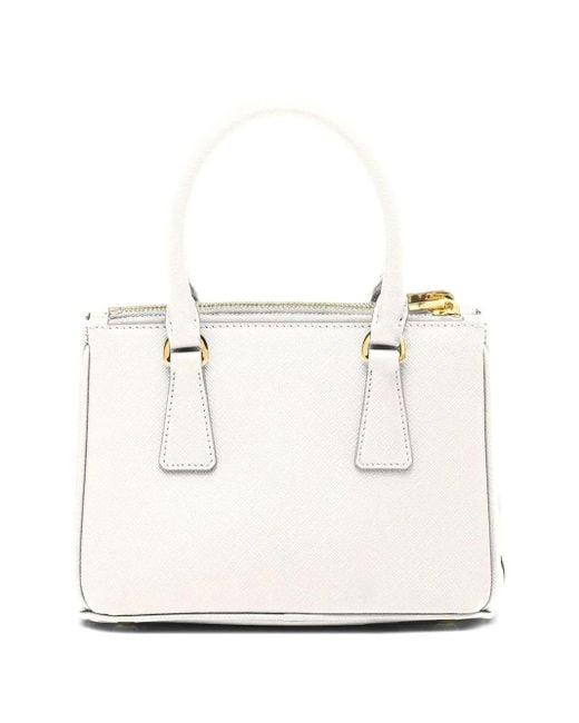 Prada White Galleria Leather Mini Bag