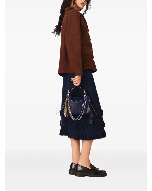 Maje Brown Suede Jacket
